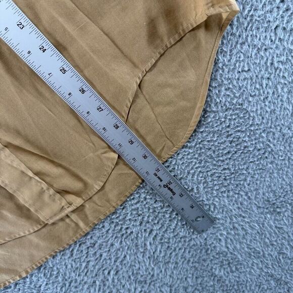 Vintage Enro Shirt Men's Large Brown Solid Point Permanent Press Rockabilly 60s - Picture 3 of 10